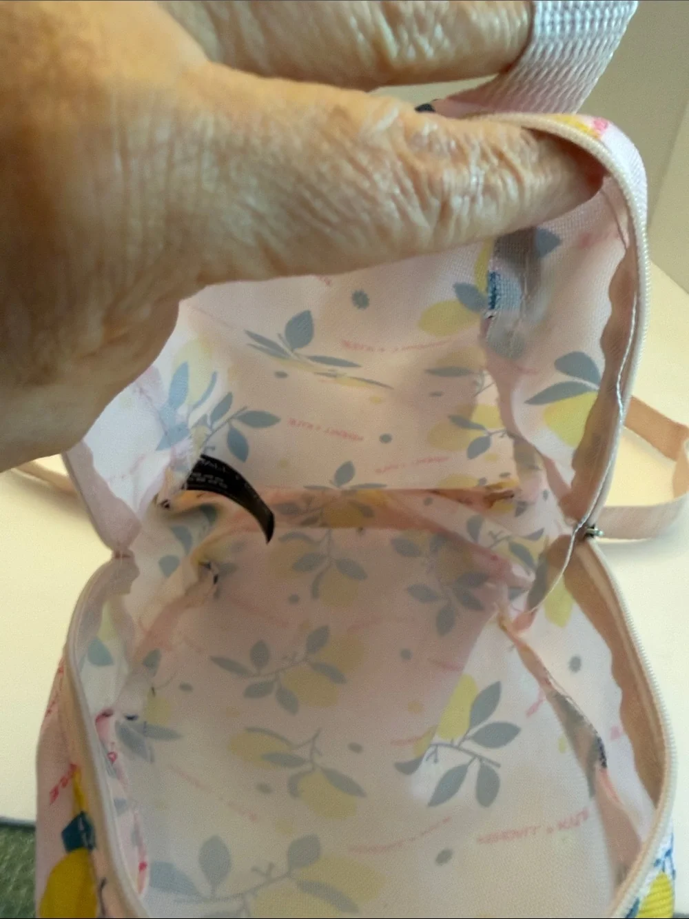 Kendall & Kylie Mini Pink Backpack with Yellow Lemon Print